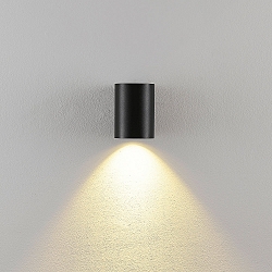 Udend�rs wall luminaire CAN OUTDOOR UP OR DOWN 1-flamme, cylindrisk, stiv GU10 IP65, sort