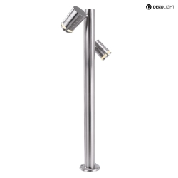 outdoor floor lamp ZILLY II swivelling, voltage constant GU10 IP44, clear, silver, transparent dimmable