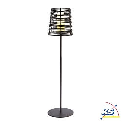 Udendrslampe VELORUM Dekorativ Standerlampe, 145cm, E27, sort