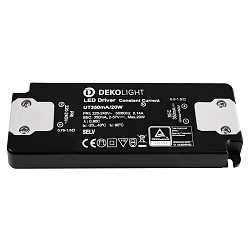 LED str�mforsyning FLAT CC UT350mA/20W konstant str�m, sort