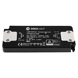 LED str�mforsyning FLAT CC UT700mA/12W konstant str�m, sort