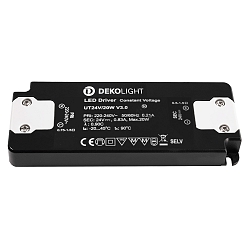 LED driver FLAT CV UT24V konstant sp�nding, omskiftelig, gr�, sort