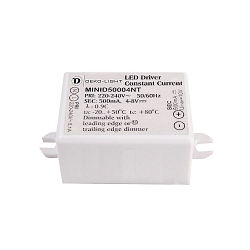Deko-Light Str�mforsyning MINID50004NT, 4-8V, 4W, 500mA, str�m konstant, d�mpbar, hvid