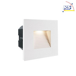 Cover SQUARE / STEP for LED Wall recessed luminaire LIGHT BASE II COB OUTDOOR, 10 x 10cm, beam angle 70, white