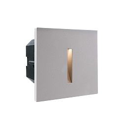 D�kning LINE�R til LED V�gindbygningslampe LIGHT BASE II COB OUTDOOR, 10 x 10cm, str�levinkel 43�, aluminium, s�lv gr�