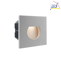 Cover ROUND for LED Wall recessed luminaire LIGHT BASE II COB OUTDOOR, 10 x 10cm, beam angle 63, aluminum, silver gray