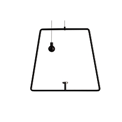 Pendel til magnetisk lampe MIRAM, B/H: 20,5cm/18,5cm, sort