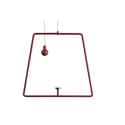 Pendel til magnetisk lampe MIRAM, B/H: 20,5cm/18,5cm, r�d