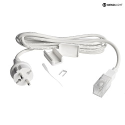 feed-in cable with plug, white