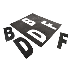 Husnumre CASA / LETTER A-F, sort
