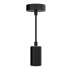 Pendel ALILX WAVE 2M 1-flamme, kort, justerbar E27 IP20, sort d�mpbar