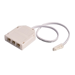 MINI-AMP 3-fold distribut�r (1x stik, 3x stikkontakt) 20cm, 12V/24V, maks. 3A, IP20