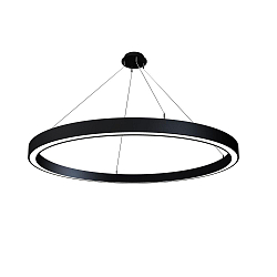 pendant luminaire LAUTARO 1500/80 DOWN OPAL M5 IP20, black dimmable