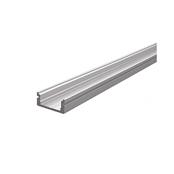AU-01-10, flad U-Profil til 10 - 11,3 mm LED Strips, 200cm, b�rstet aluminium