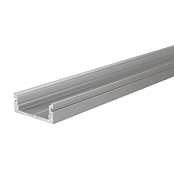 AU-01-12, flad U-Profil til 12 - 13,3 mm LED Strips, 100cm, anodiseret aluminium