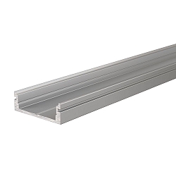 AU-01-15, flad U-Profil til 15 - 16,3 mm LED Strips, 100cm, anodiseret aluminium
