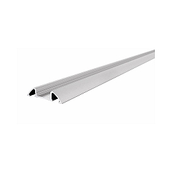 LED Profil AM-01-10 flad Overflade profil til 10-11,3mm LED Strips, 200cm, anodiseret aluminium - uden d�kning