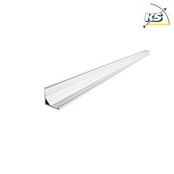 Reprofile Corner profile AV-03-12 for 12 - 13,3 mm LED Stripes, aluminum, anodized, length 200cm, white