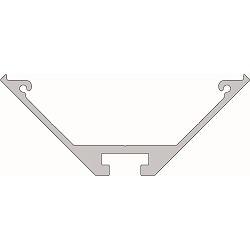 Hj�rneprofil AV-05-25 til 25 mm LED Stripes (2x 12 mm), s�lv matt, anodiseret, 200cm