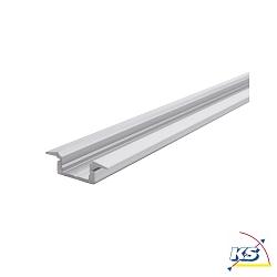 ET-01-08, flad T-Profil til 8 - 9,3 mm LED Strips, 200cm, anodiseret aluminium