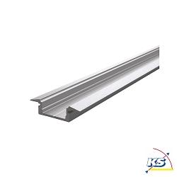 ET-01-10, flad T-Profil til 10 - 11,3 mm LED Strips, 200cm, anodiseret aluminium