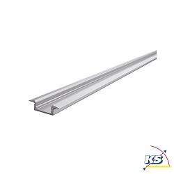 ET-01-12, flad T-Profil til 12 - 13,3 mm LED Strips, 200cm, anodiseret aluminium