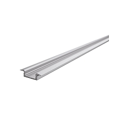 ET-01-12, flad T-Profil til 12 - 13,3 mm LED Strips, 200cm, anodiseret aluminium