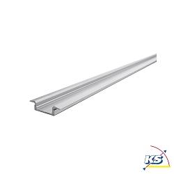 ET-01-15, flad T-Profil til 15 - 16,3 mm LED Strips, 200cm, anodiseret aluminium