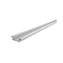 ET-01-15, flad T-Profil til 15 - 16,3 mm LED Strips, 200cm, anodiseret aluminium