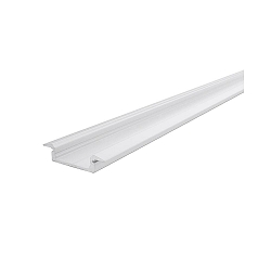ET-01-15, flad T-Profil til 15 - 16,3 mm LED Strips, 200cm, hvid mat