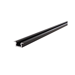 LED Profil ET-01-05 flad T-Profil til 5-5,7mm LED Strips, 200cm, sort mat b�rstet