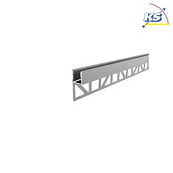 Reprofil Tiles profile end shining upwards for up to 12 mm LED Stripe, aluminum, anodized, length 200cm, silver