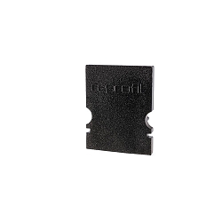 Endekappe H-AU-02-10, 16 mm, 2 stk., sort