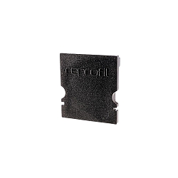Endekappe H-AU-02-12, 18 mm, 2 stk., sort