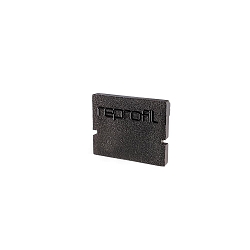 Endcaps H-AU-01-08, 14 mm, 2 items, black