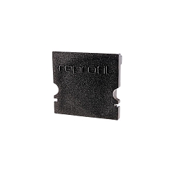 Endcaps H-AU-02-15, 21 mm, 2 items, black