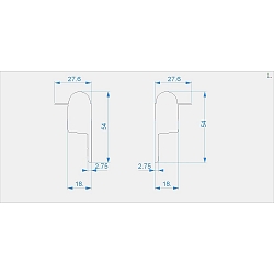Deko-Light Endekappe R-EL-03-10 s�t 2 stk., hvid