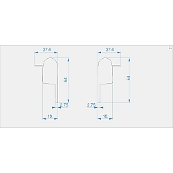 Deko-Light Endekappe R-EL-03-10 s�t 2 stk., gr�