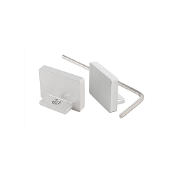 Reprofil Endekappe P-AU-10-12 s�t 2 stk., aluminium anodiseret, 18,2 mm, s�lv
