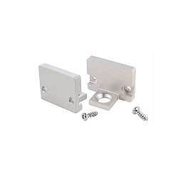 Reprofil Endekappe P-AU-10-12 s�t 2 stk., aluminium anodiseret, 18,2 mm, s�lv
