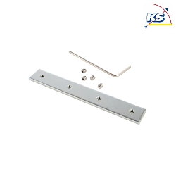 Reprofile Slot nut / Straight L-coupler, metal, natural, length 8cm, silver