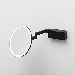 Spejl med belysning VISION R Spejl med 5x forst�rrelse IP44, sort mat 
