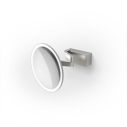Spejl med belysning VISION R Spejl med 5x forst�rrelse IP44, rustfrit st�l mat 