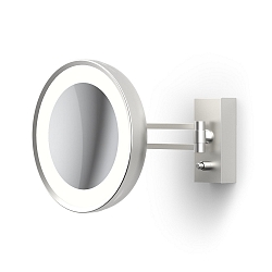 Spejl med belysning BS 36 LED 7-fold IP 44, nikkel satin 