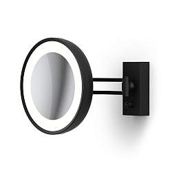 Spejl med belysning BS 36 LED 7-fold IP 44, sort mat 