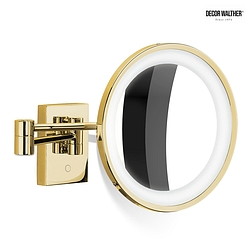 mirror with lighting BS 40 LED 3-fold IP 44, gold 