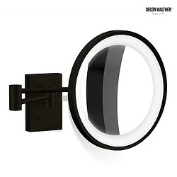 Spejl med belysning BS 40 LED 3-fold IP 44, sort mat 
