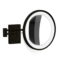 Spejl med belysning BS 40 LED 5-fold IP 44, sort mat 