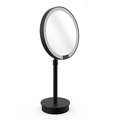 Spejl med belysning JUST LOOK PLUS SR Spejl med 5x forst�rrelse IP20, sort mat d�mpbar