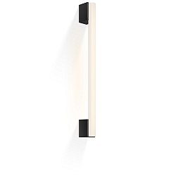 Wall luminaire OMEGA 20, 1x S14s, 60-100cm, 2 sockets, IP20, black matt